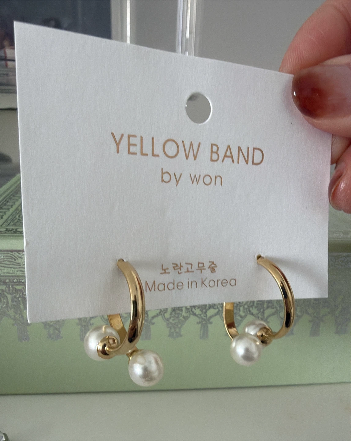 Pearl ring earrings - photo 2