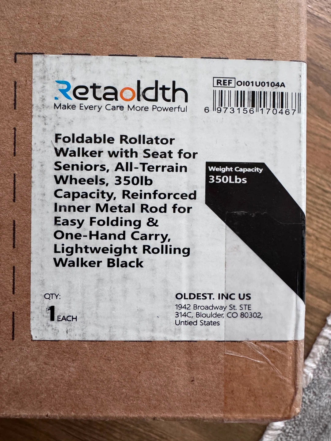 Retaoldth Foldable Rollator Walker with Seat - photo 3