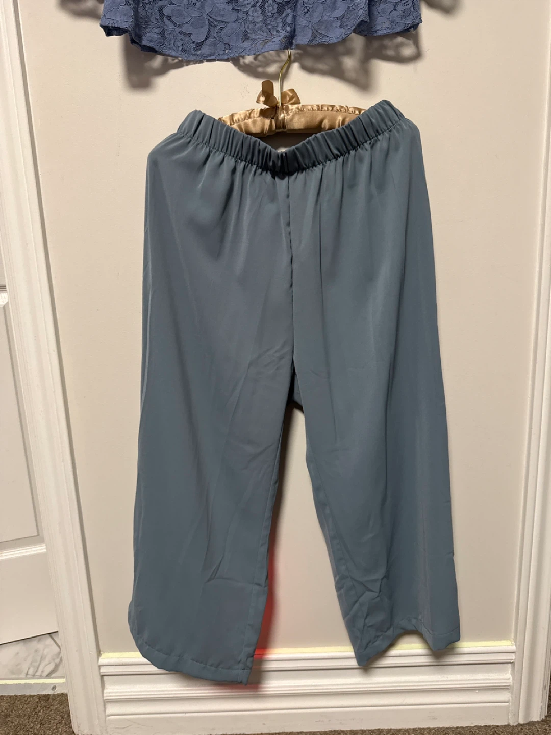 Blue Lace Top and Pants Set - photo 3