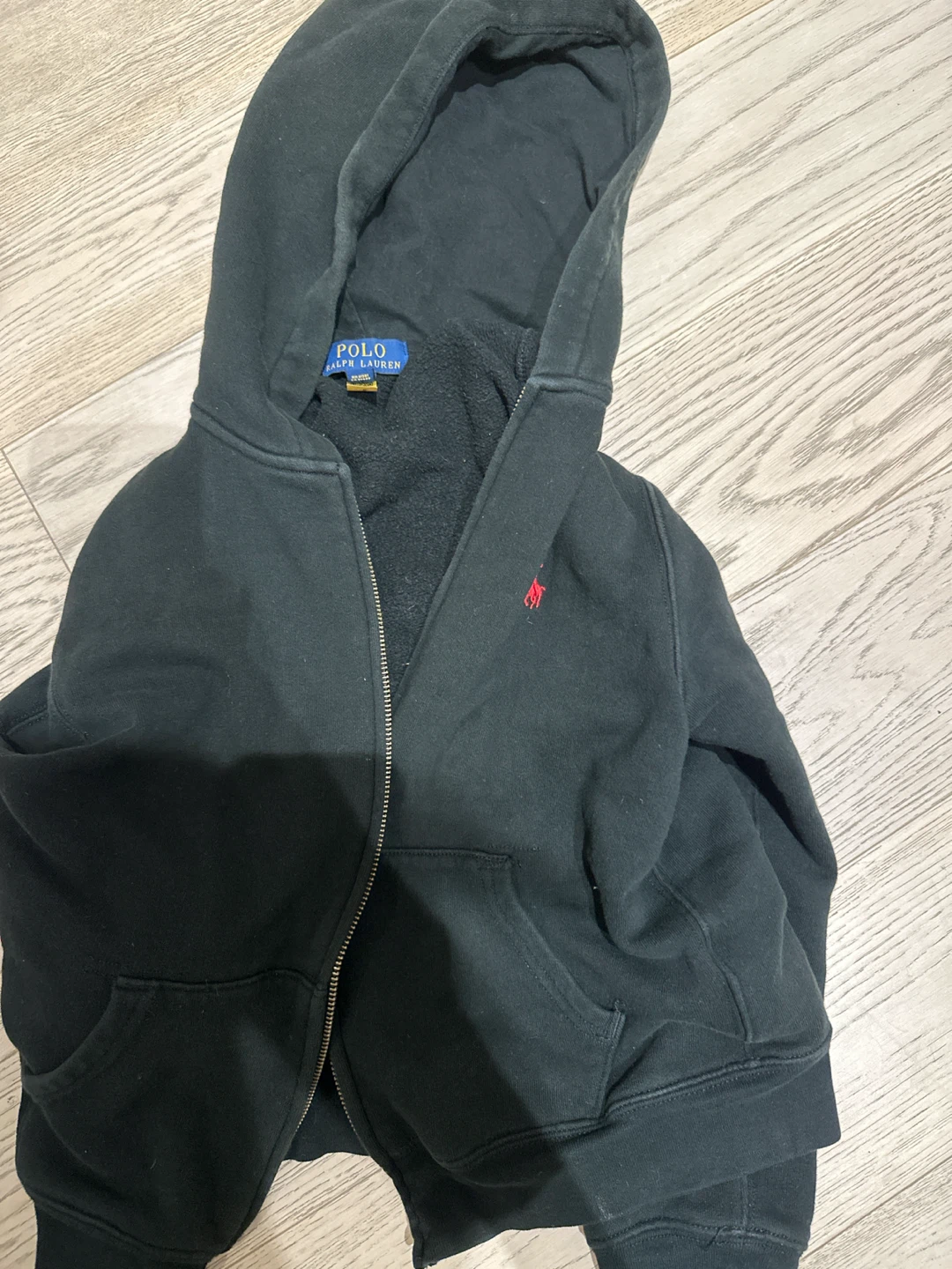 Polo Ralph Lauren Black Zip-Up Hoodie