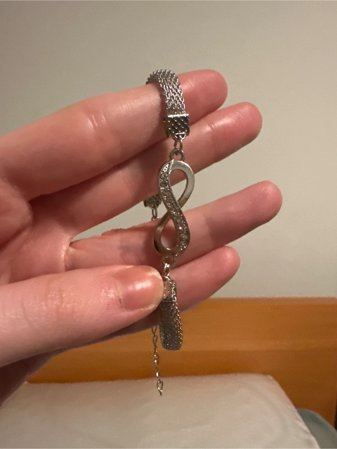Silver-Tone Infinity Charm Bracelet