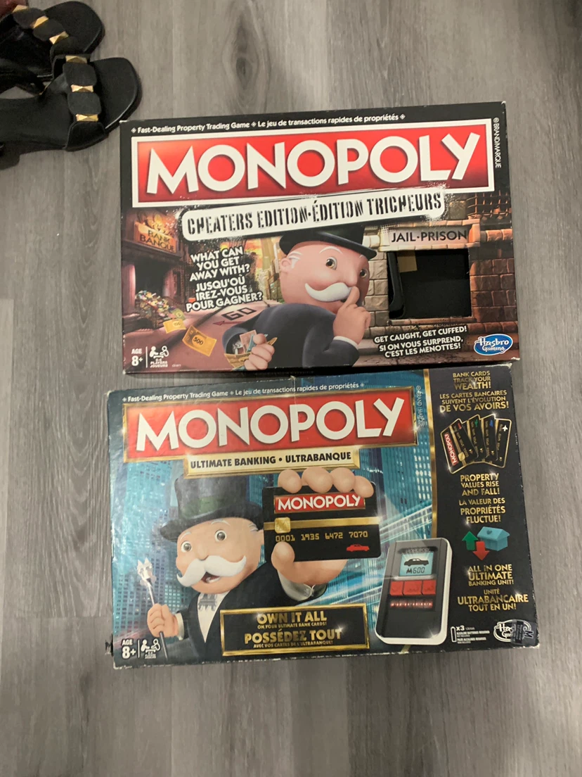 2 Monopoly Board Games - Cheaters Edition & Ultimate Banking