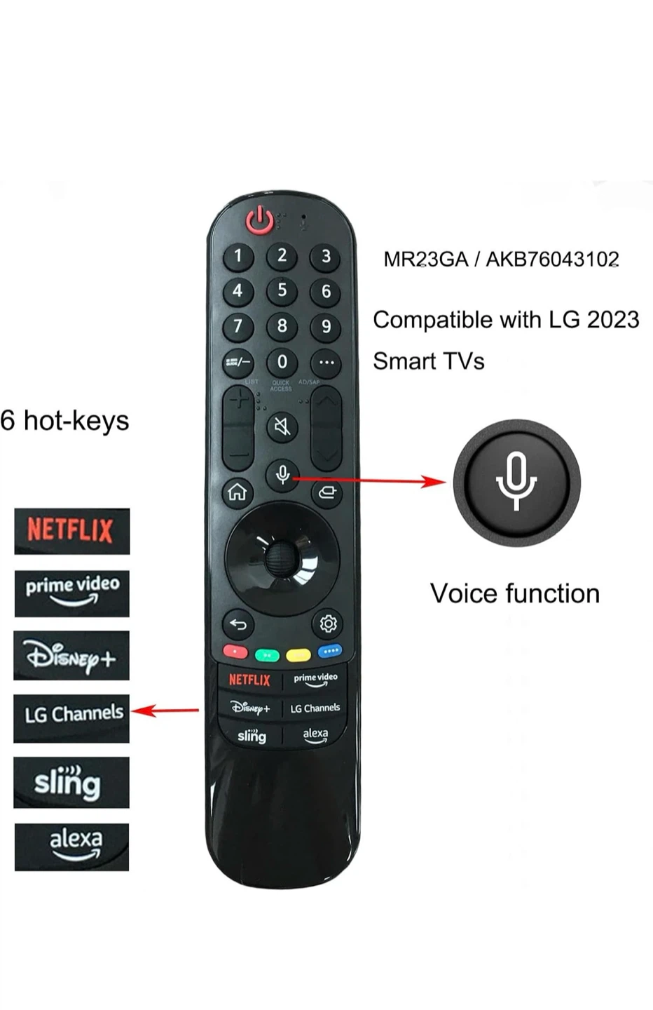 LG Smart TV Remote MR23GA / AKB76043102 - photo 3