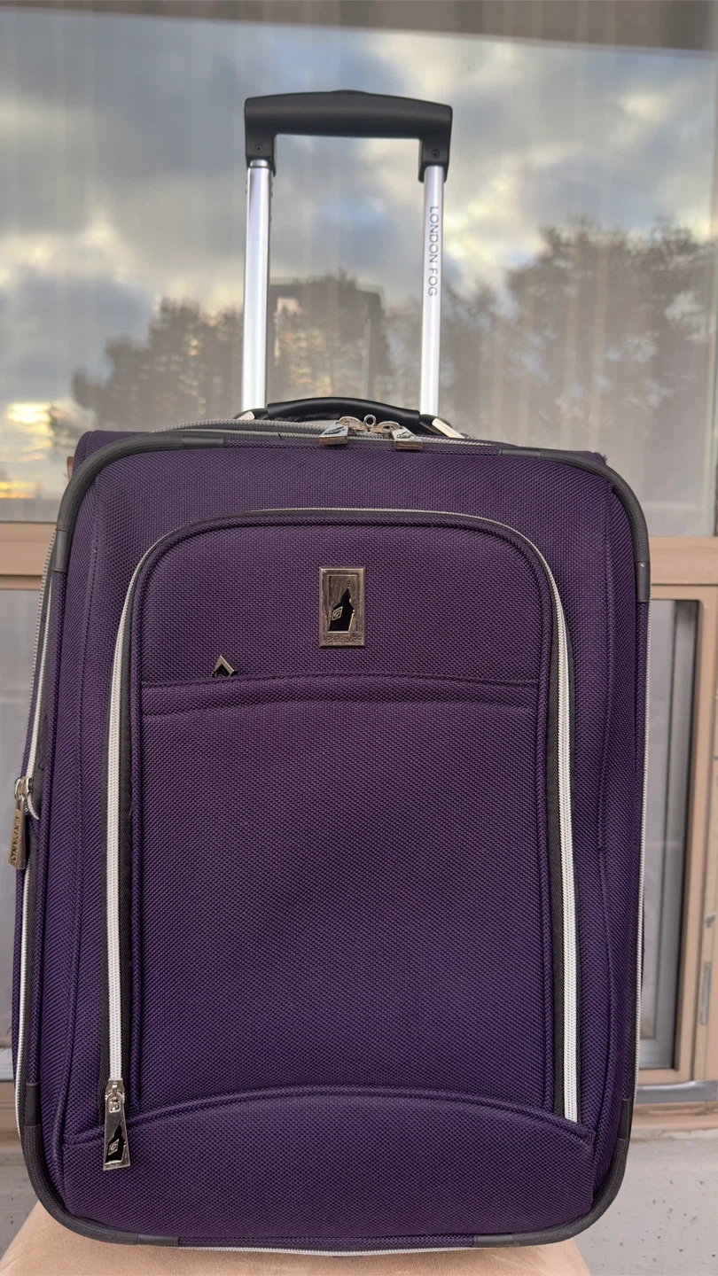 London Fog Purple Rolling Suitcase