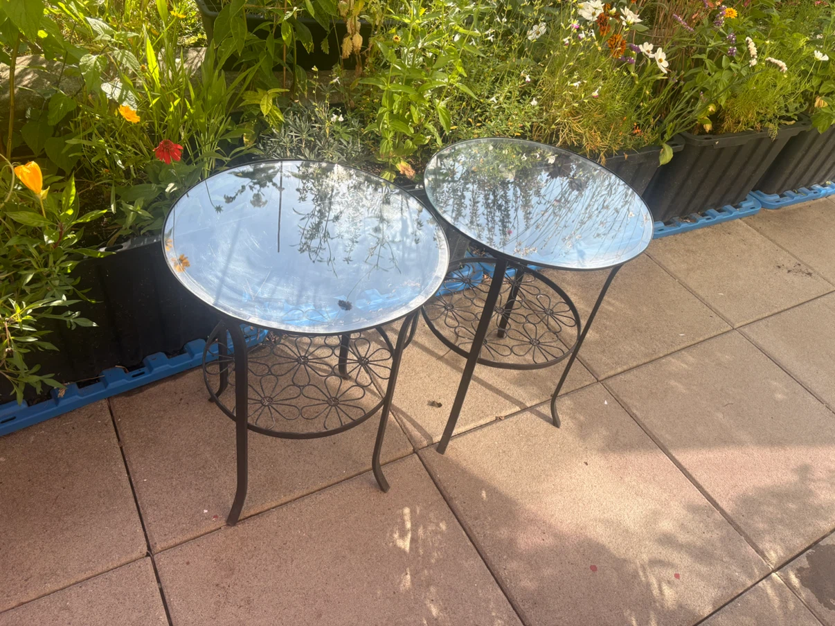 2 IKEA Glass Tables