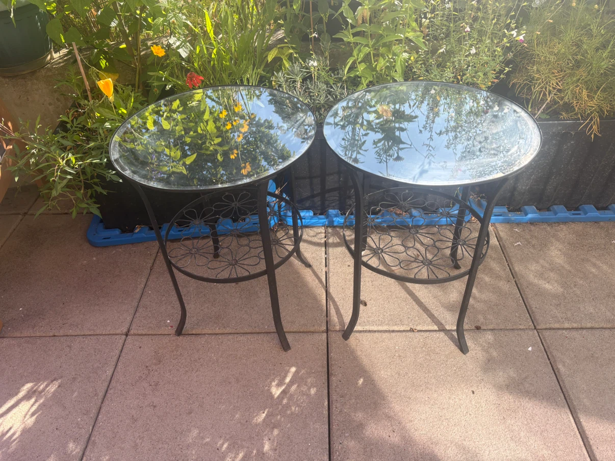 2 IKEA Glass Tables - photo 2