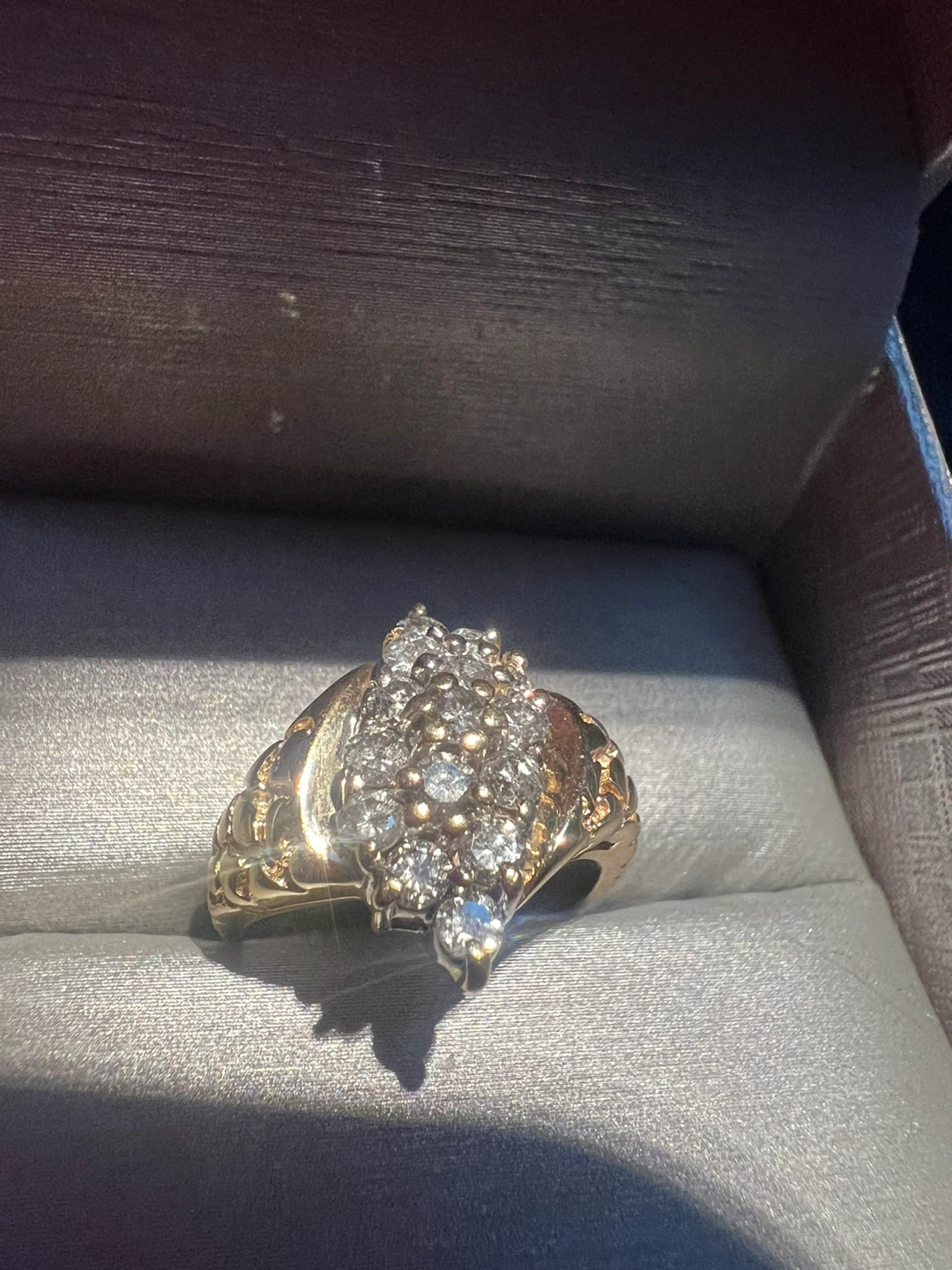 10 k Gold Cluster Diamond Ring 1.00 CTW - photo 5