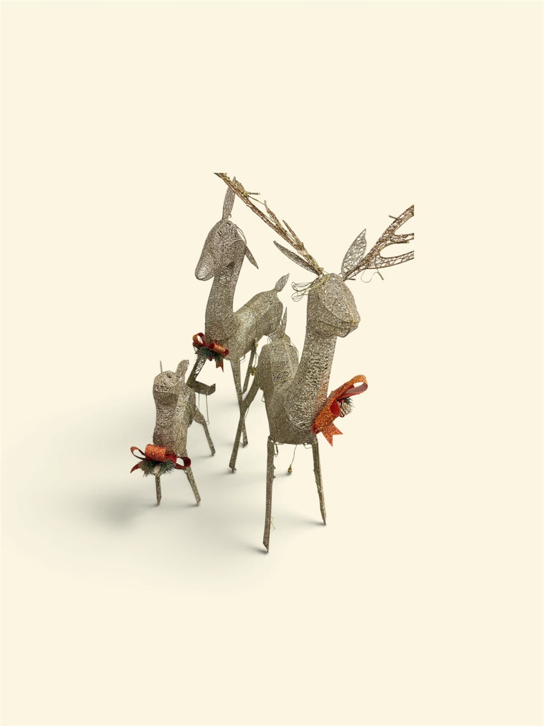 Set of Three Lighted Christmas Reindeer - photo 2