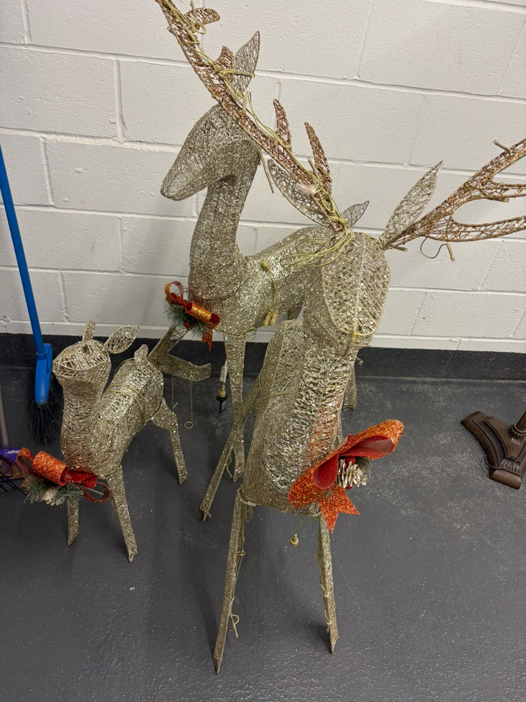 Set of Three Lighted Christmas Reindeer - photo 3