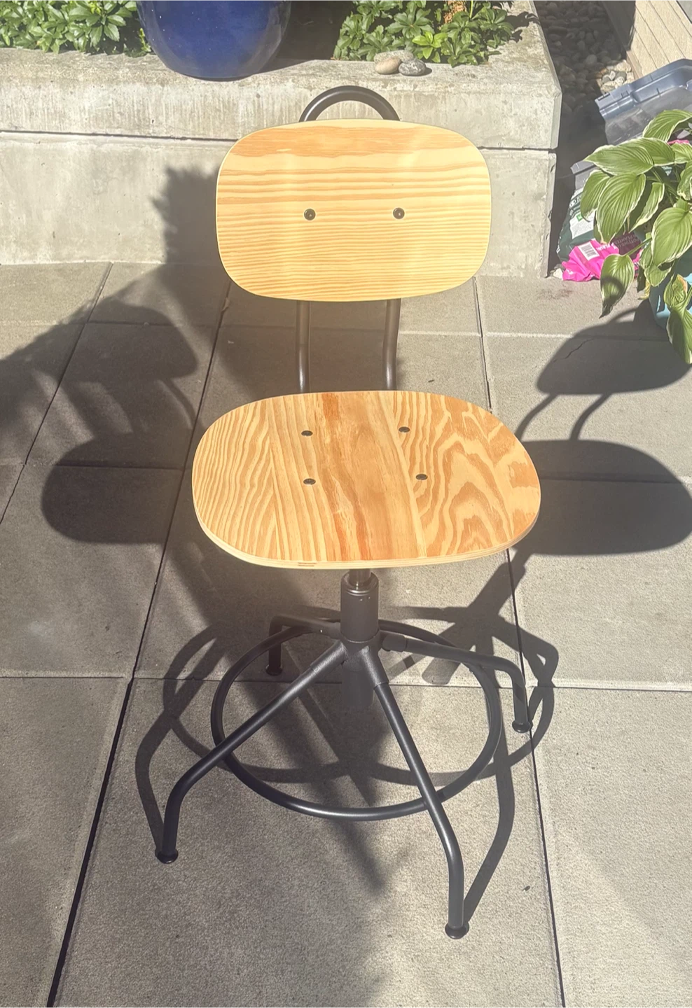 IKEA Wooden Swivel Chair - photo 2
