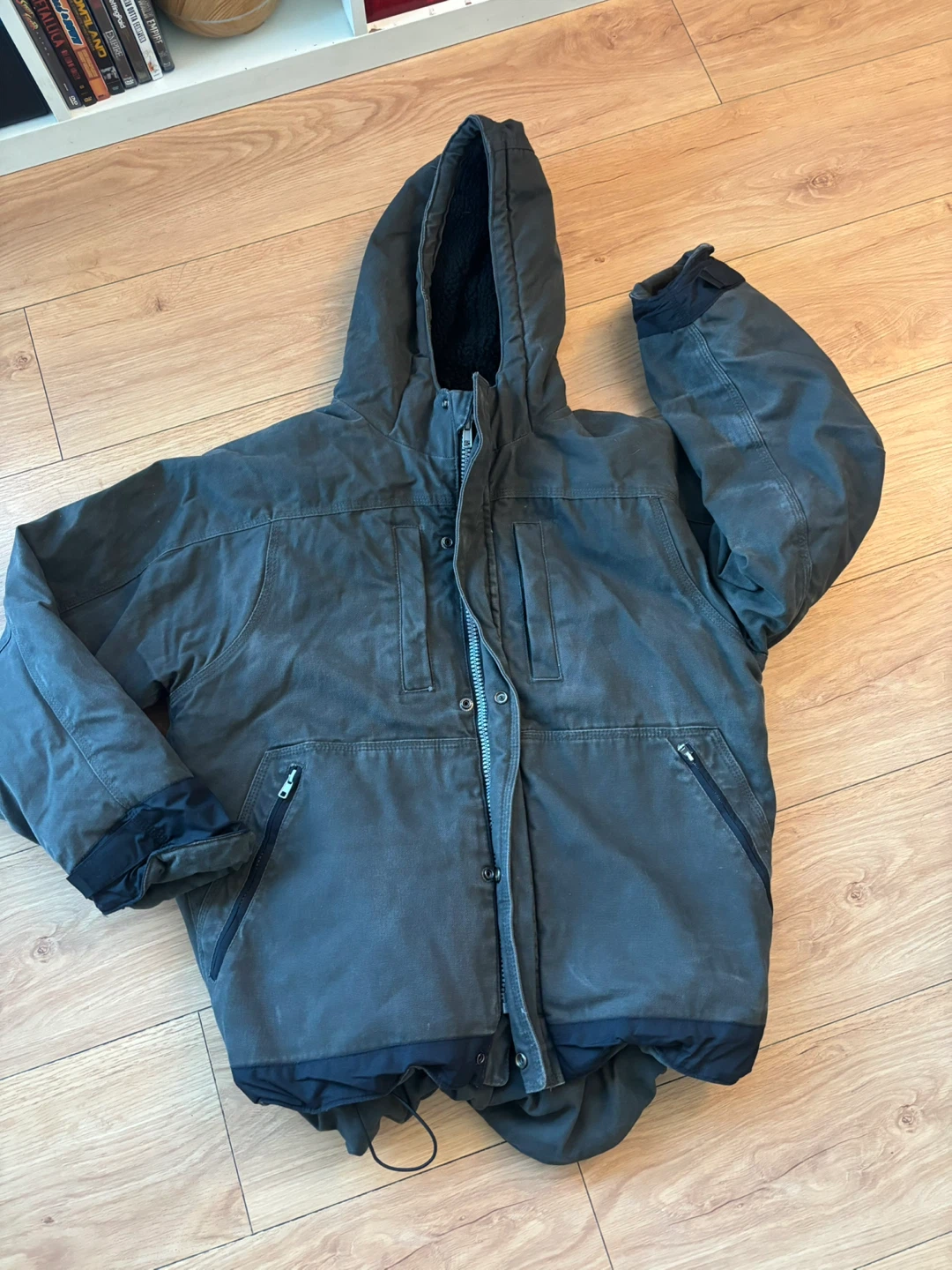 Forcefield Sherpa Lined Canvas Utility Parka Jacket