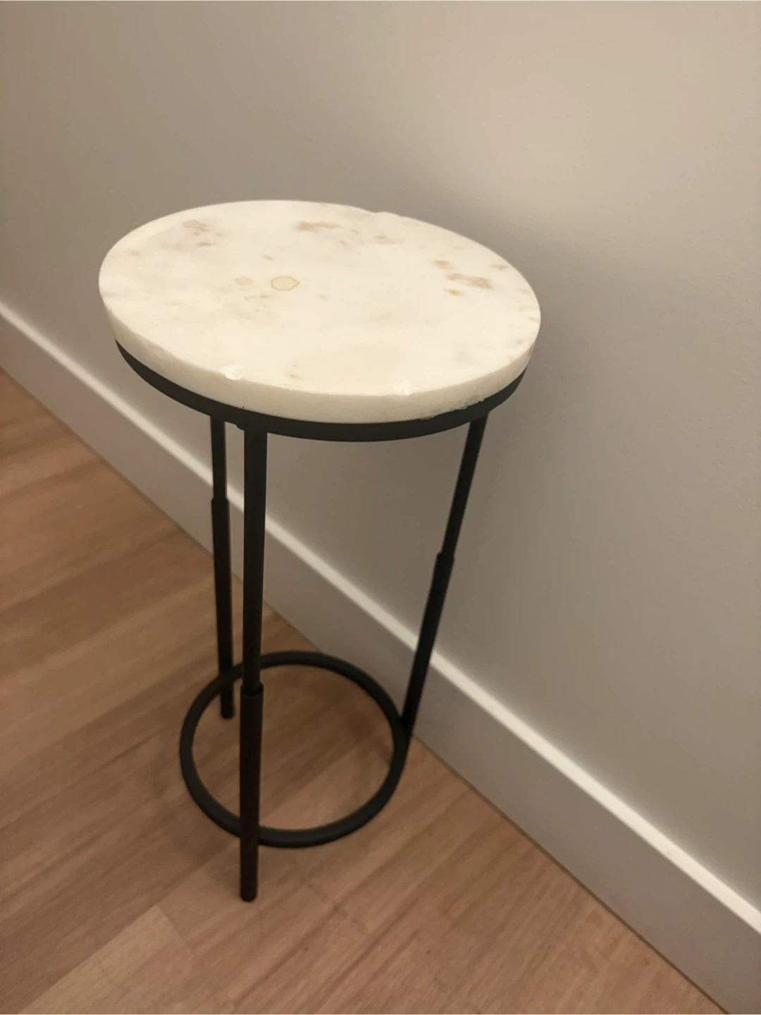 Round Marble Top Side Table