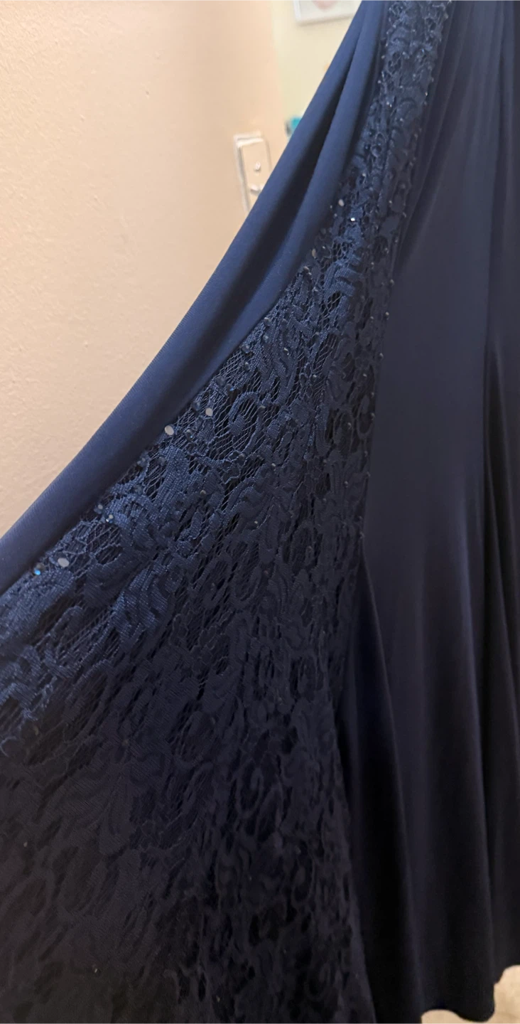 Serendipity Navy Lace Formal Gown - photo 2