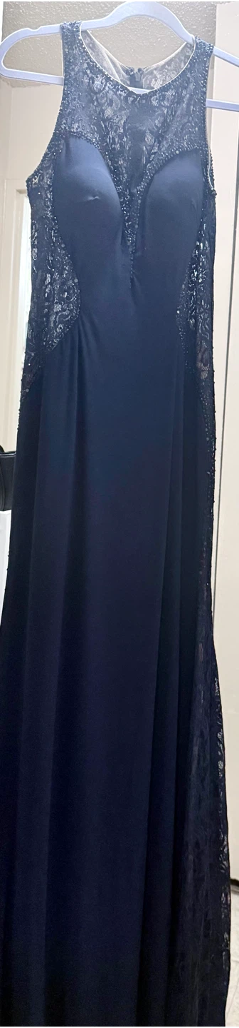 Serendipity Navy Lace Formal Gown - photo 5