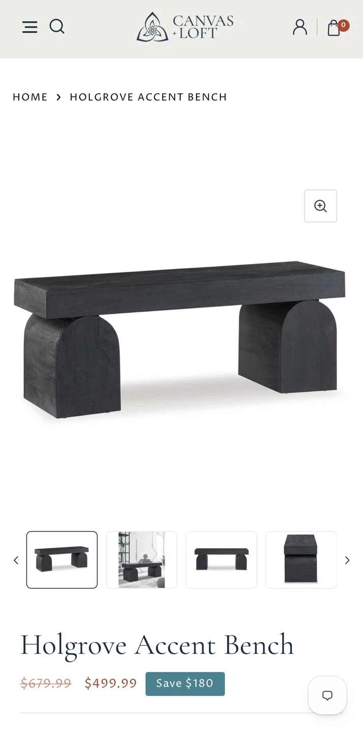Canvas Loft Holgove Accent Bench