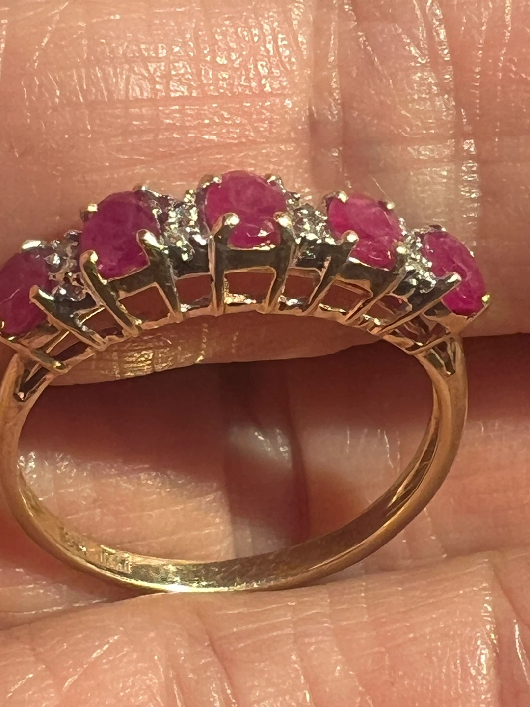 10 k Gold Ruby and Diamond Ring