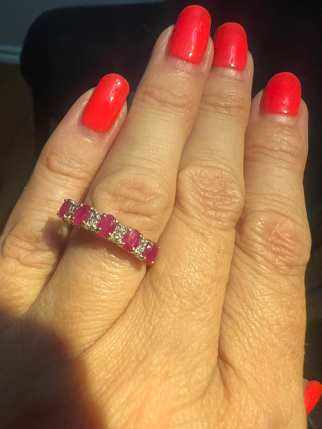 10 k Gold Ruby and Diamond Ring - photo 5