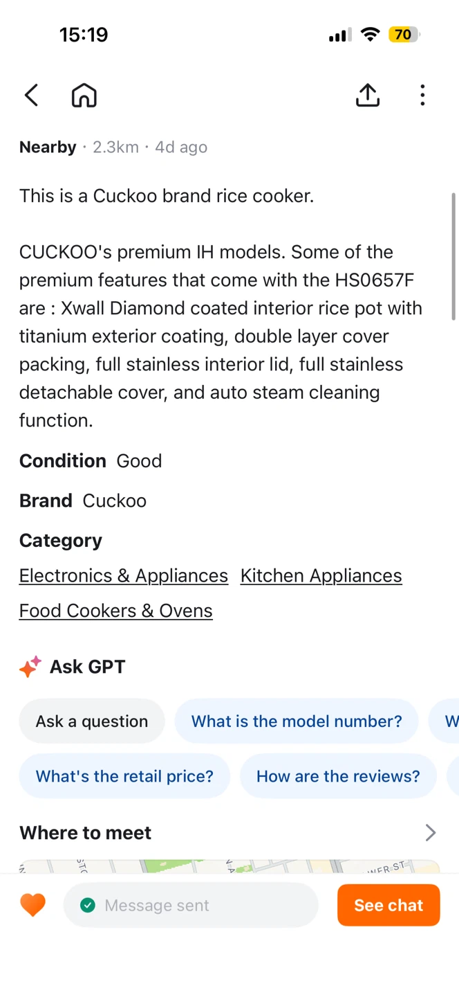 Cuckoo IH Pressure Rice Cooker HS0657F - photo 4