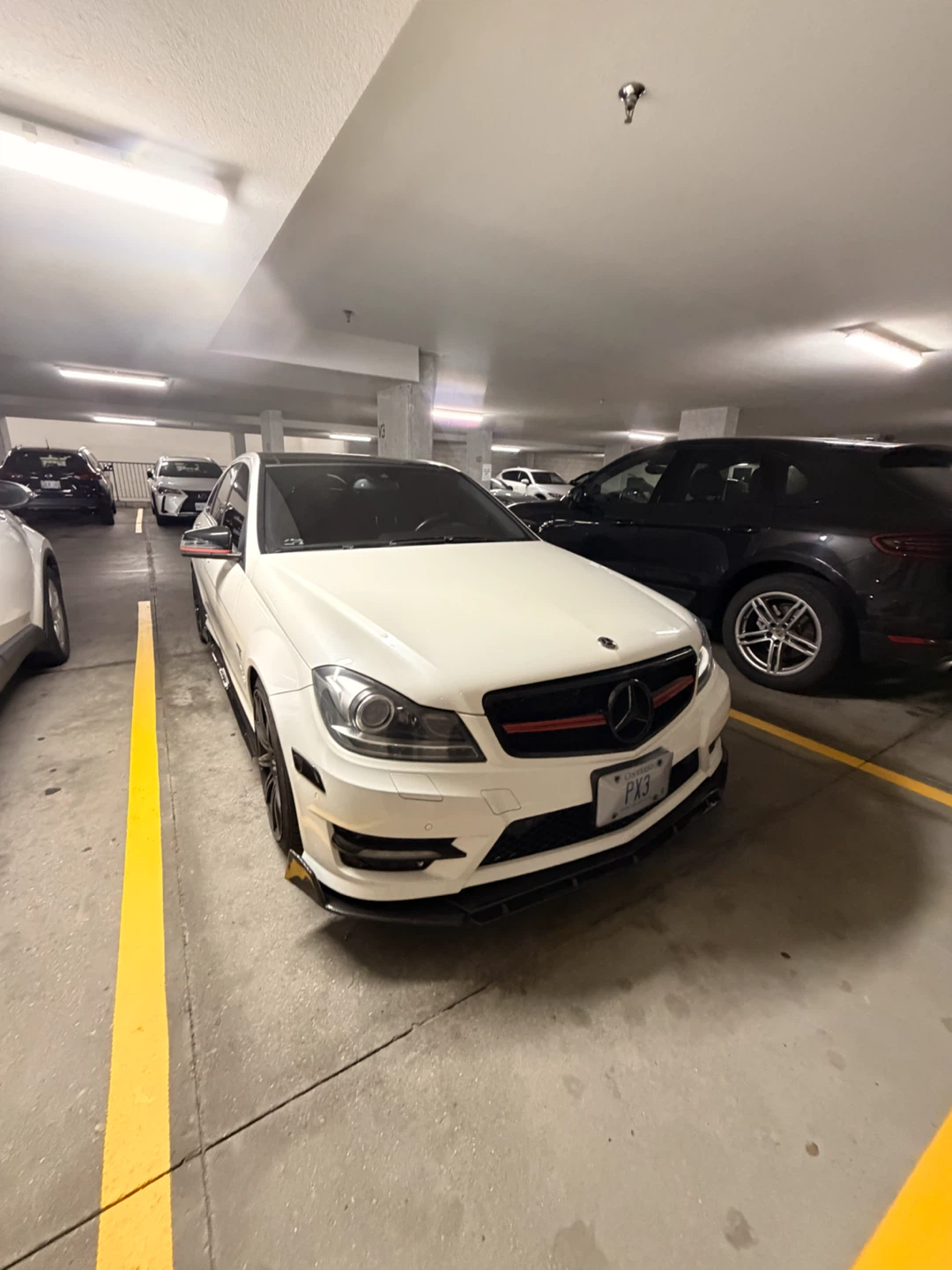 3pc carbon fibre style front lip for mercedes benz - photo 3