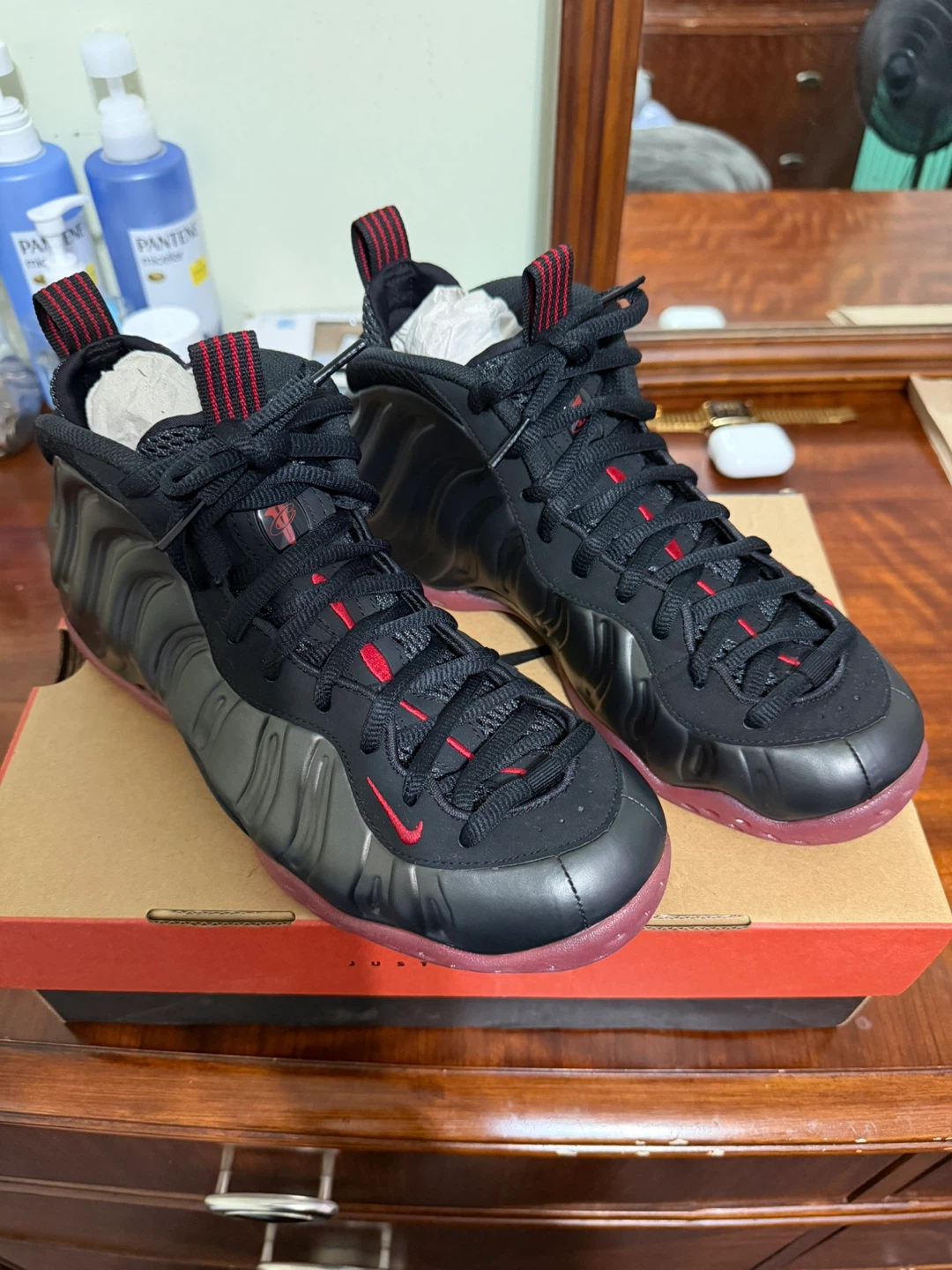Nike Air Foamposite Pro Black Red Shoes