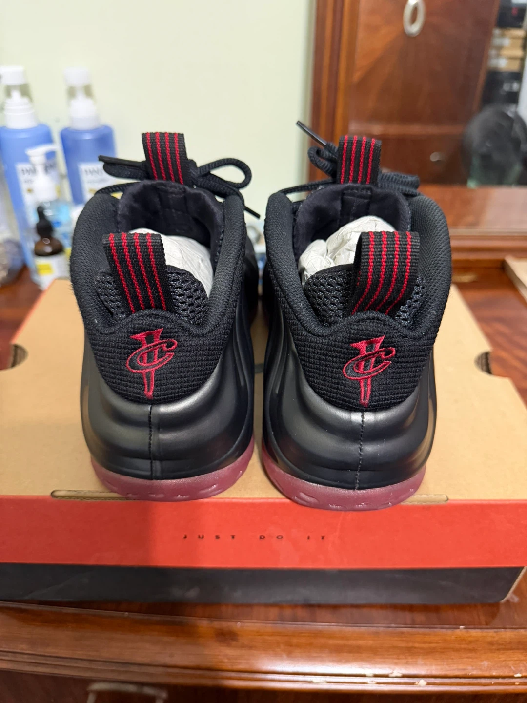 Nike Air Foamposite Pro Black Red Shoes - photo 4