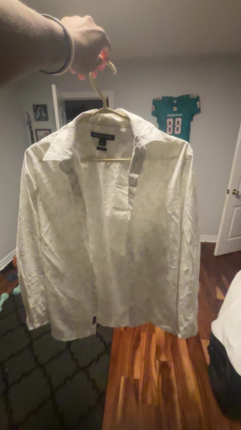 Michael Kors White Slim Fit Shirt