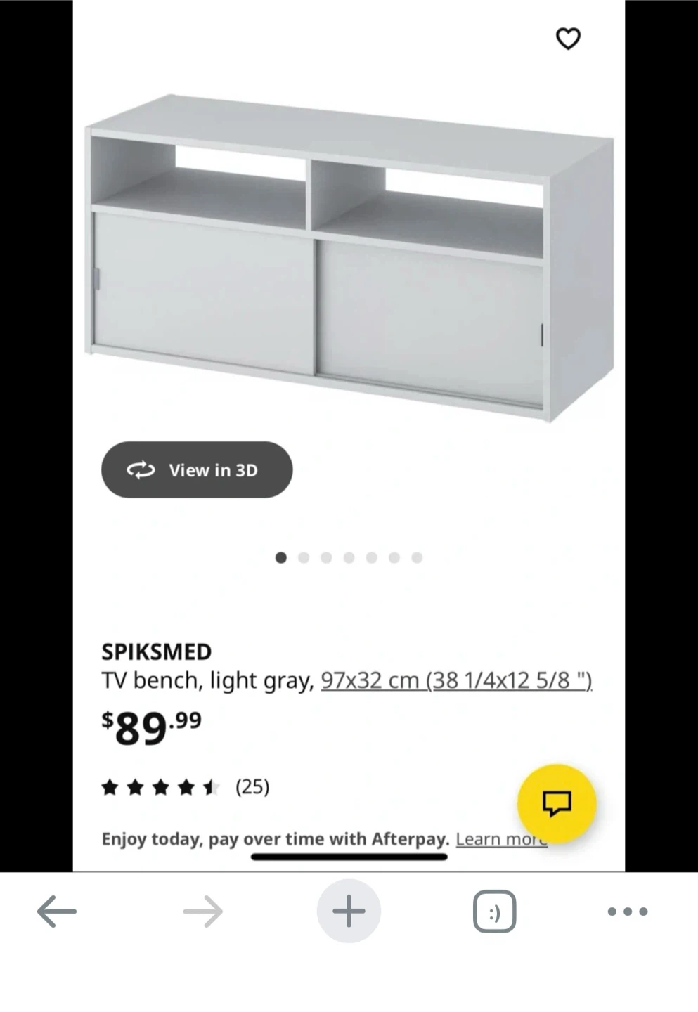 SPIKSMED TV Bench - Light Gray