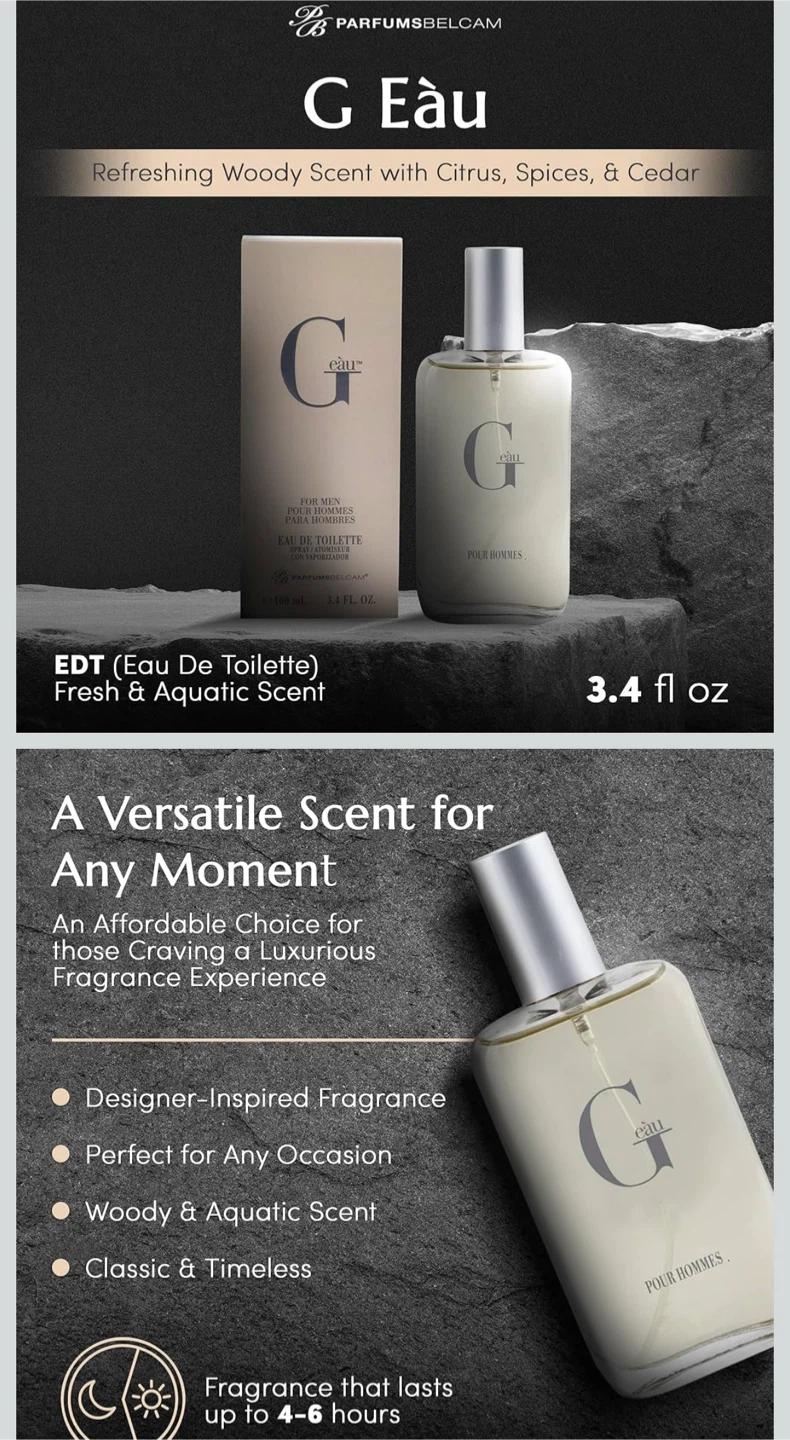 Parfums Belcam G Eau Pour Hommes EDT 100ml