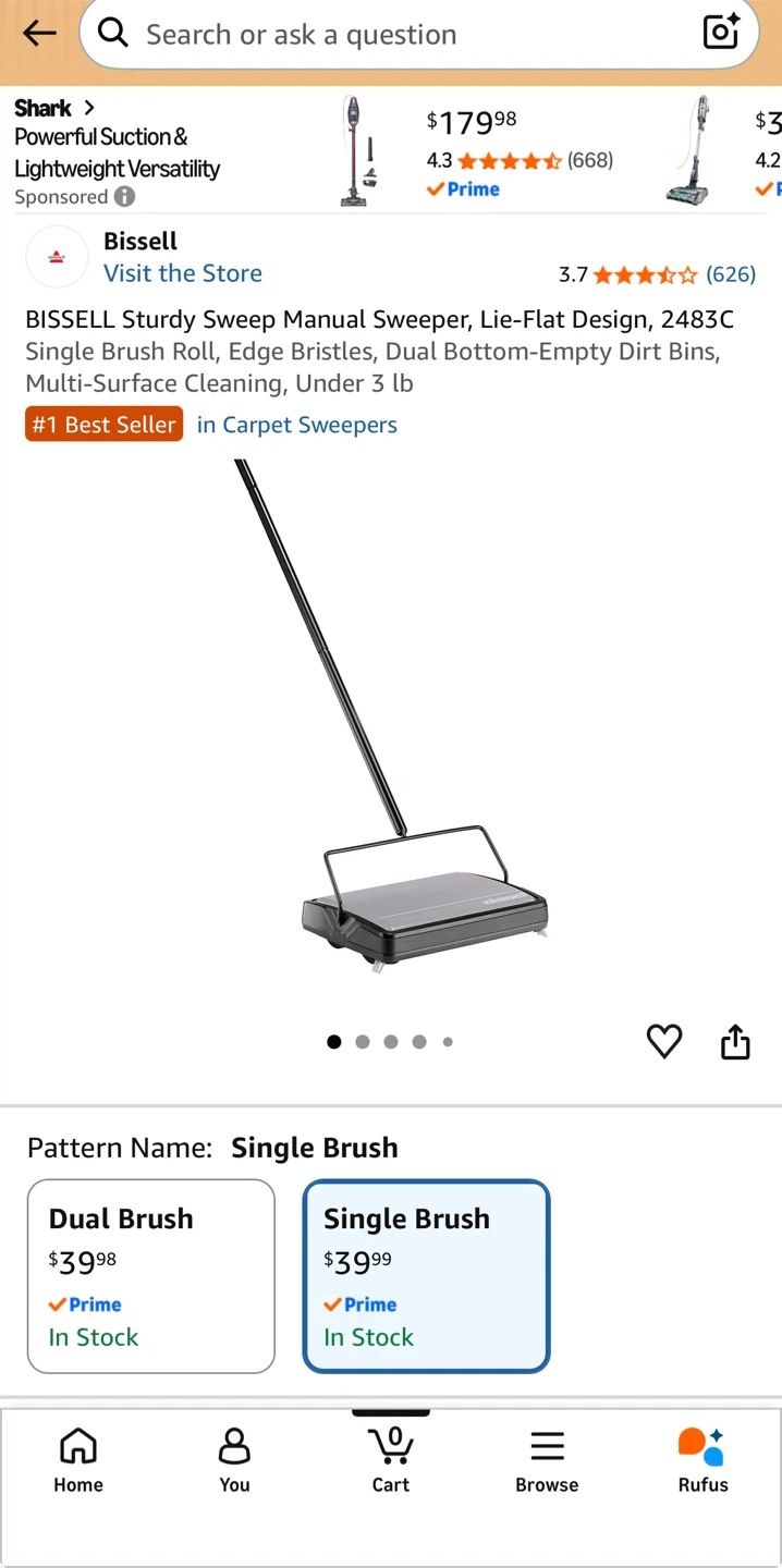 Bissell Sturdy Sweep Manual Sweeper