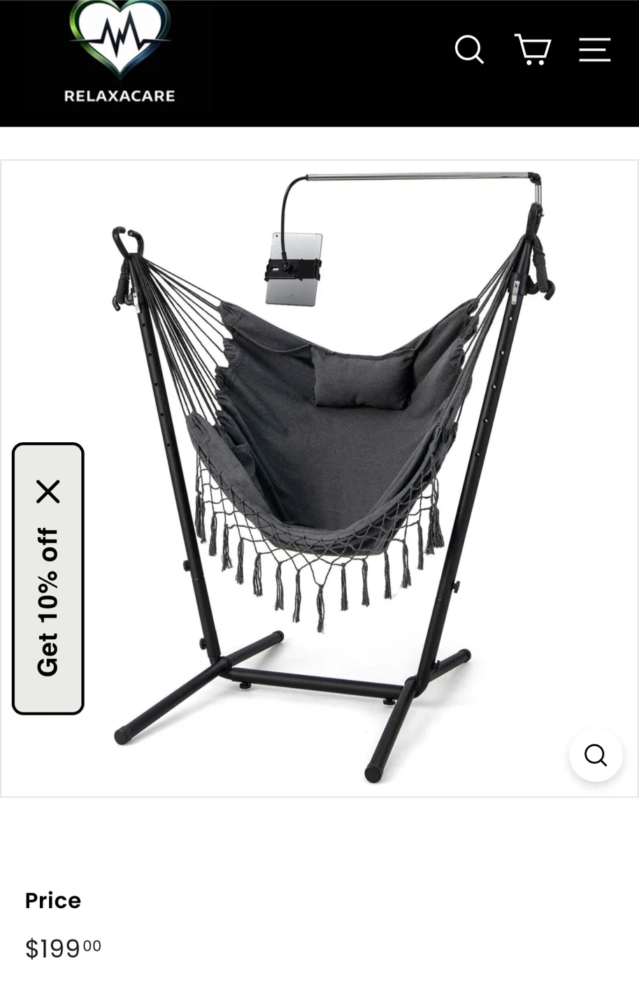 Relaxacare Ergonomic U-Shaped Hammock Chair - photo 3