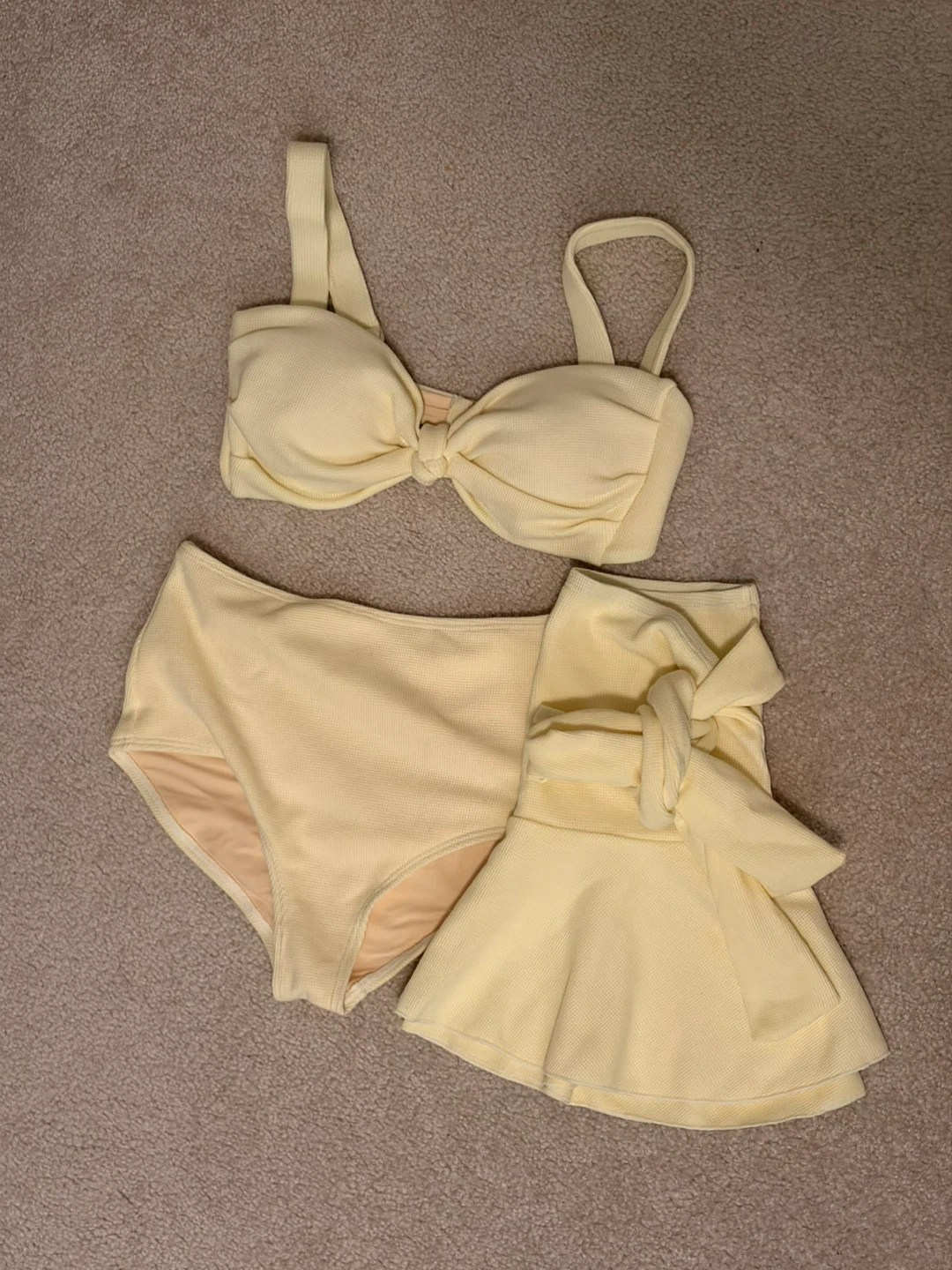 Yellow Bikini with Wrap Skirt (Never Worn) - photo 3