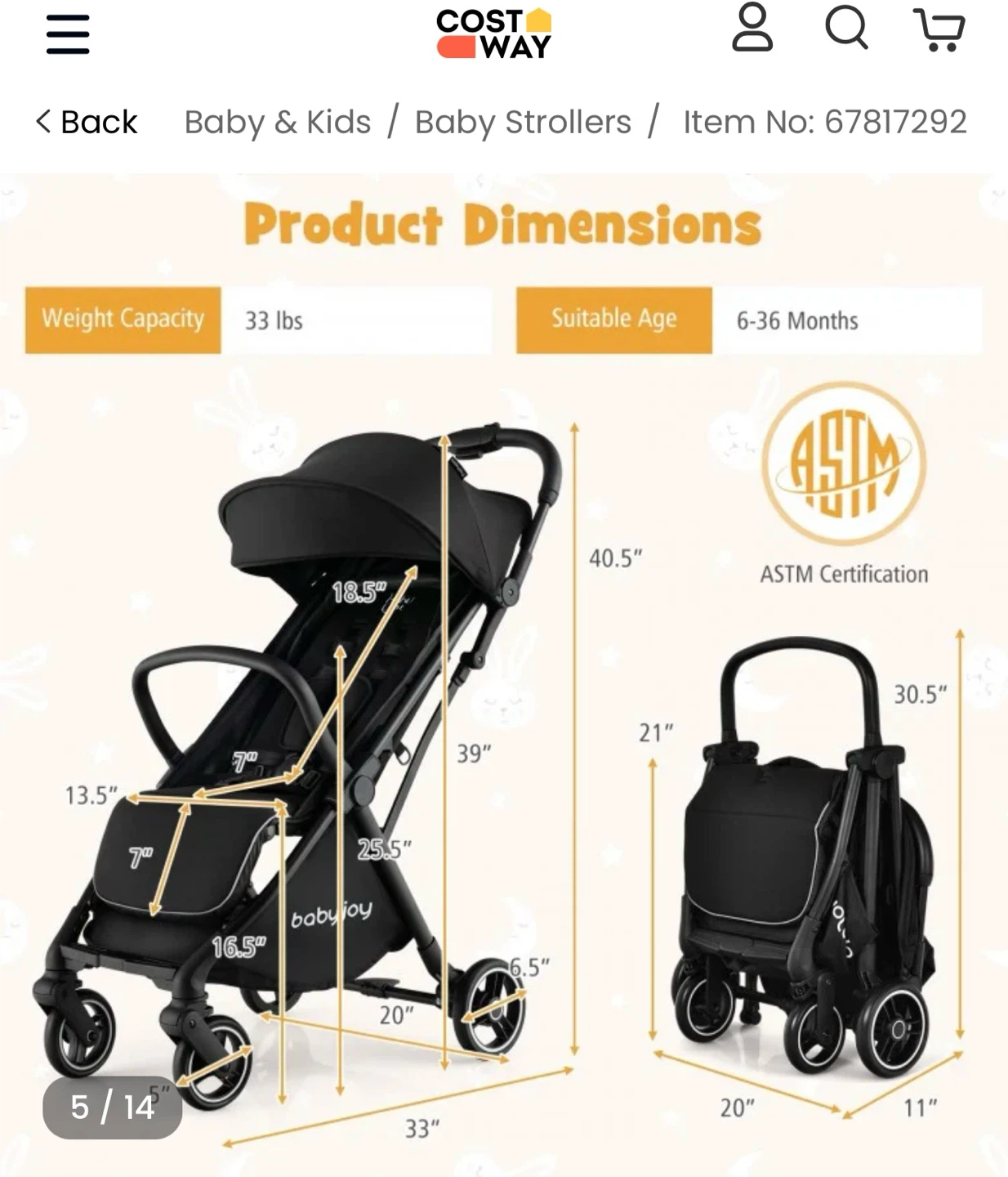 Babyjoy Lightweight Baby Stroller - photo 5