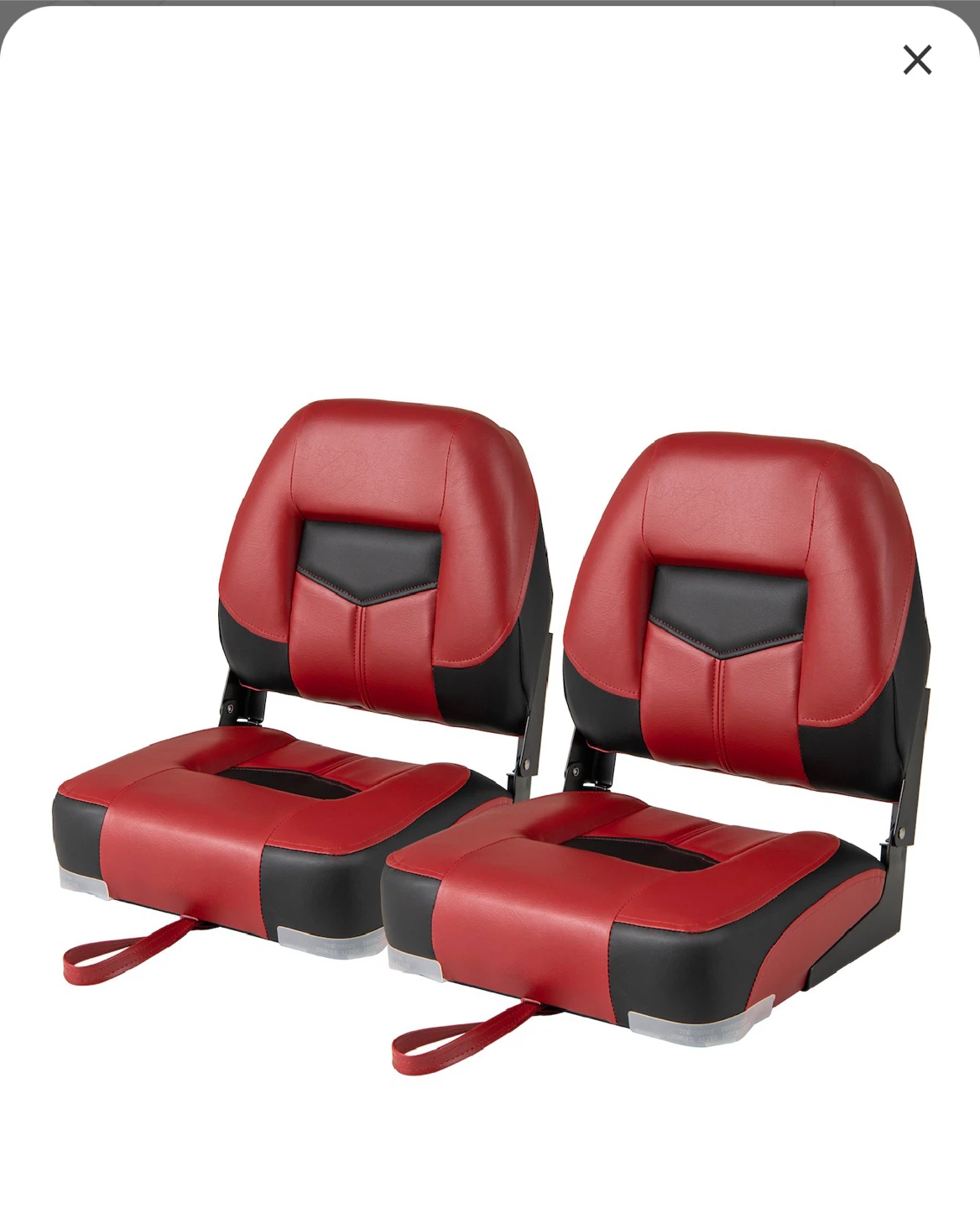 Red Folding Marine Boat Seats