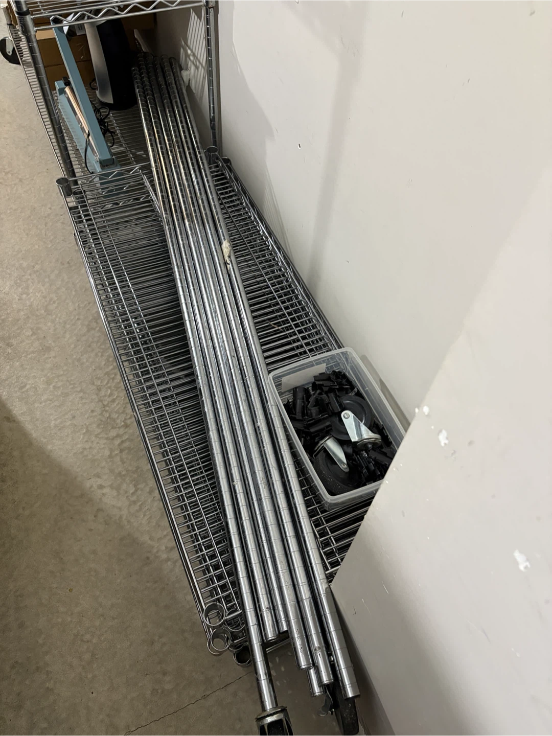 A set of 2 Costco Chrome Wire Shelving Unit with Wheels - photo 4