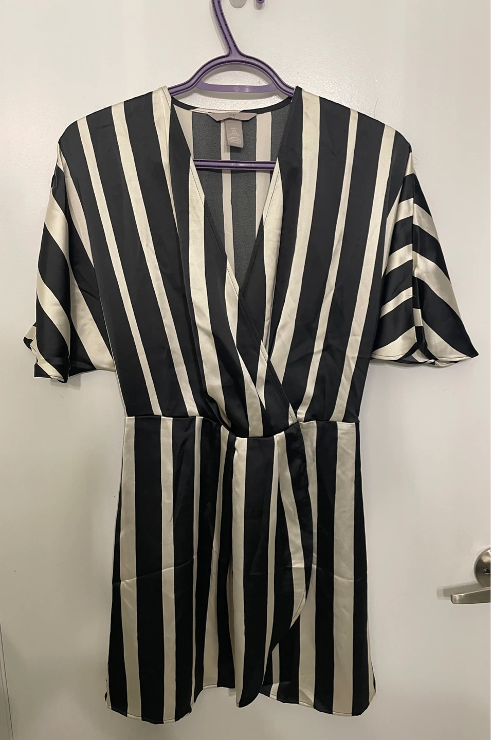 H&M Striped Wrap Dress