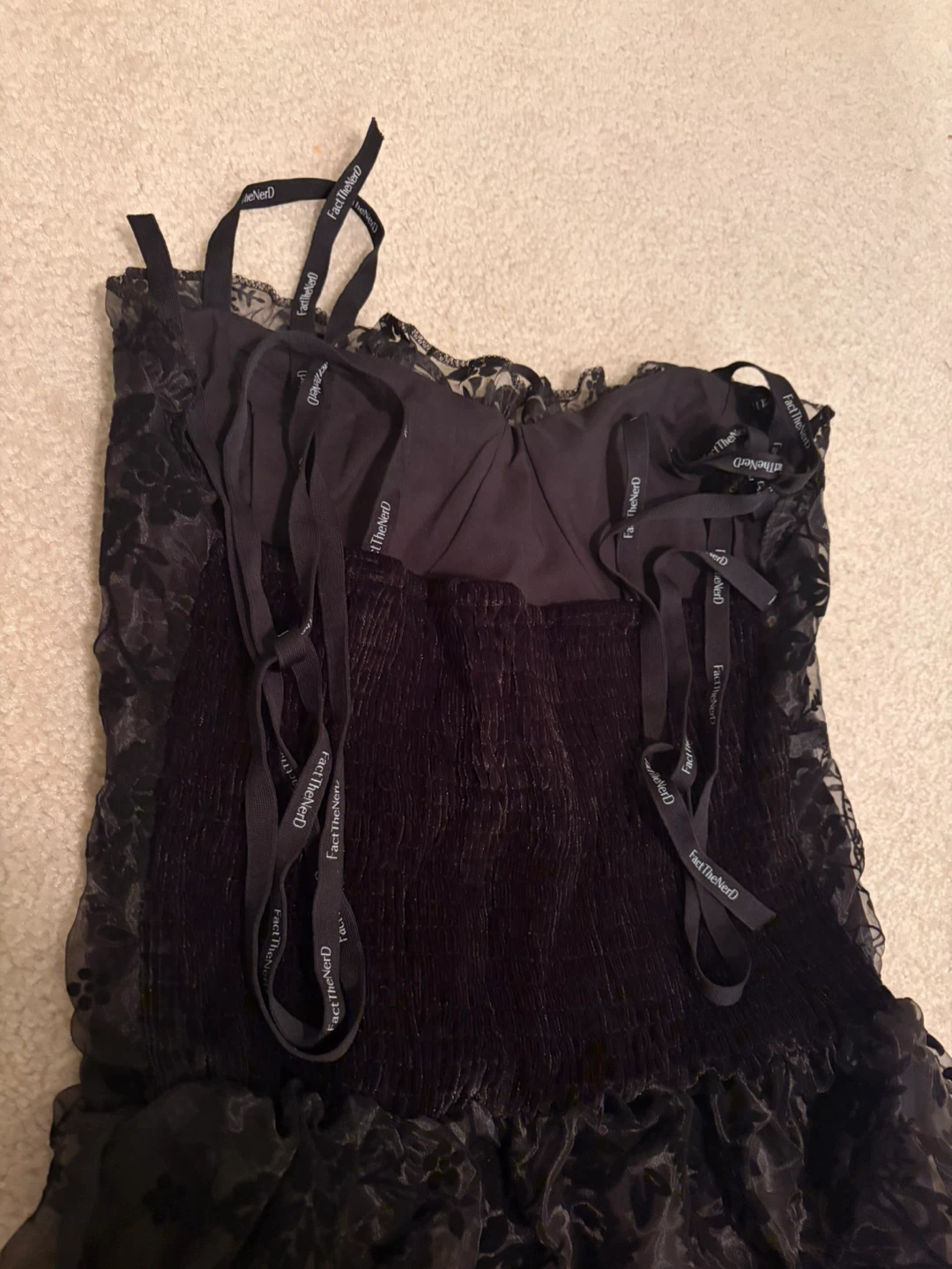 Black Lace Tiered Midi Dress NWT - photo 4