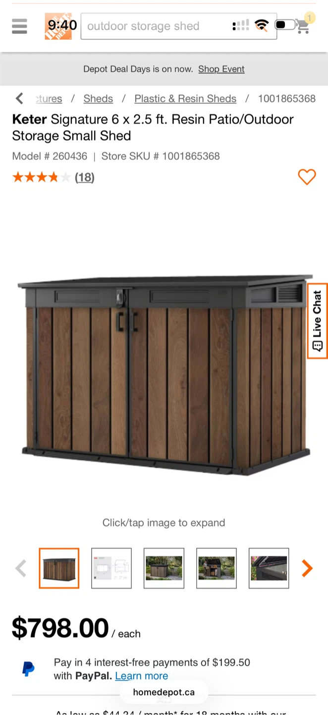 Keter Signature Resin Patio/Outdoor Storage shed - photo 3