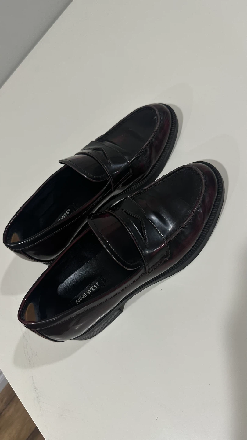 Nine West burgundy loafers