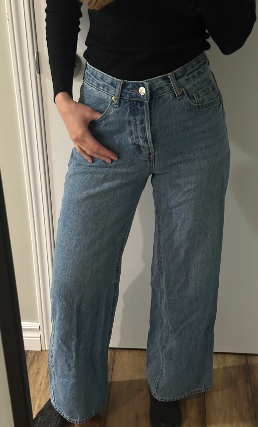 H&M Wide Leg Blue Jeans