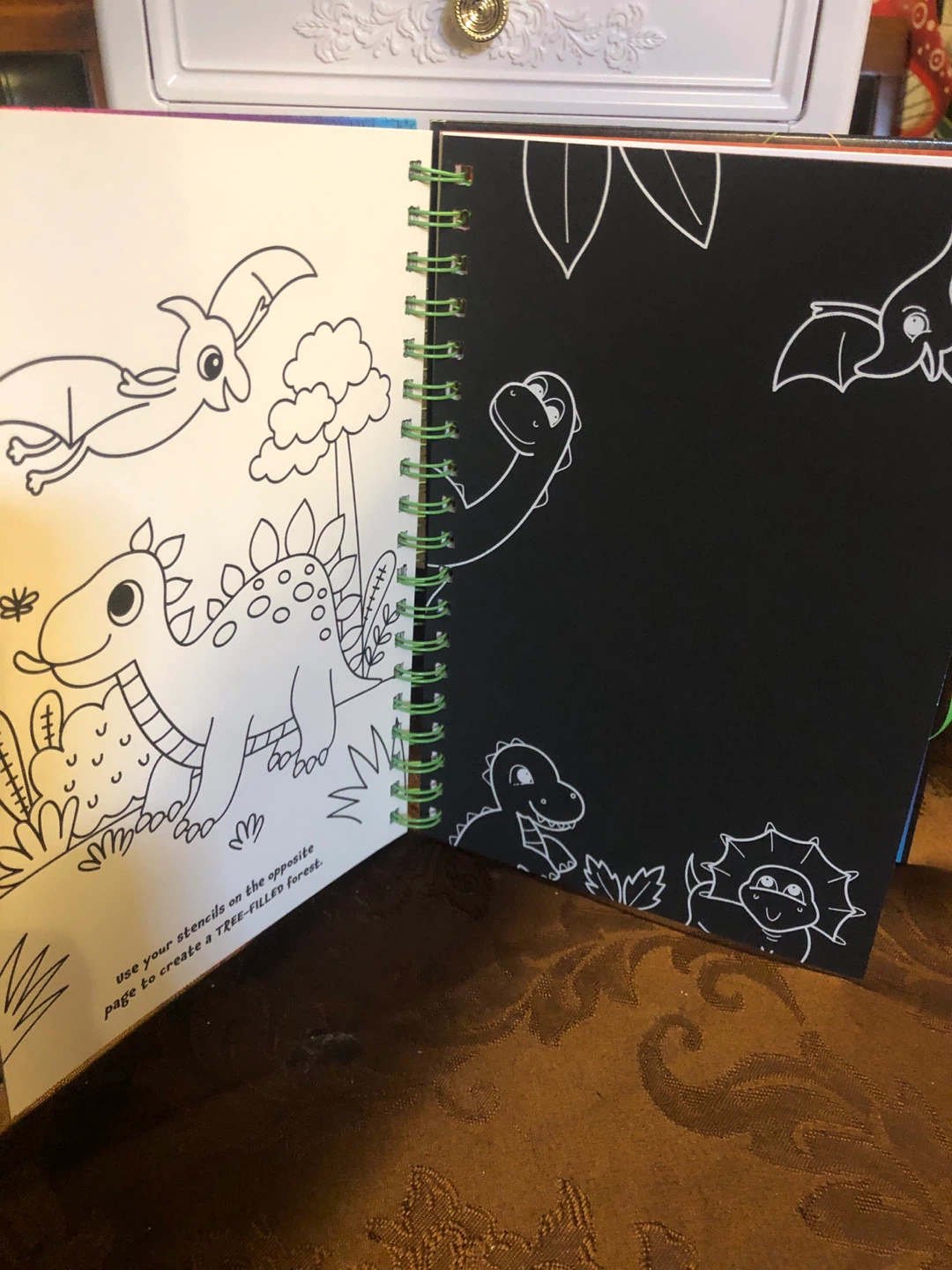 NEW Amazing Dinosaurs Scratch Art Stencils Activity Book - photo 3