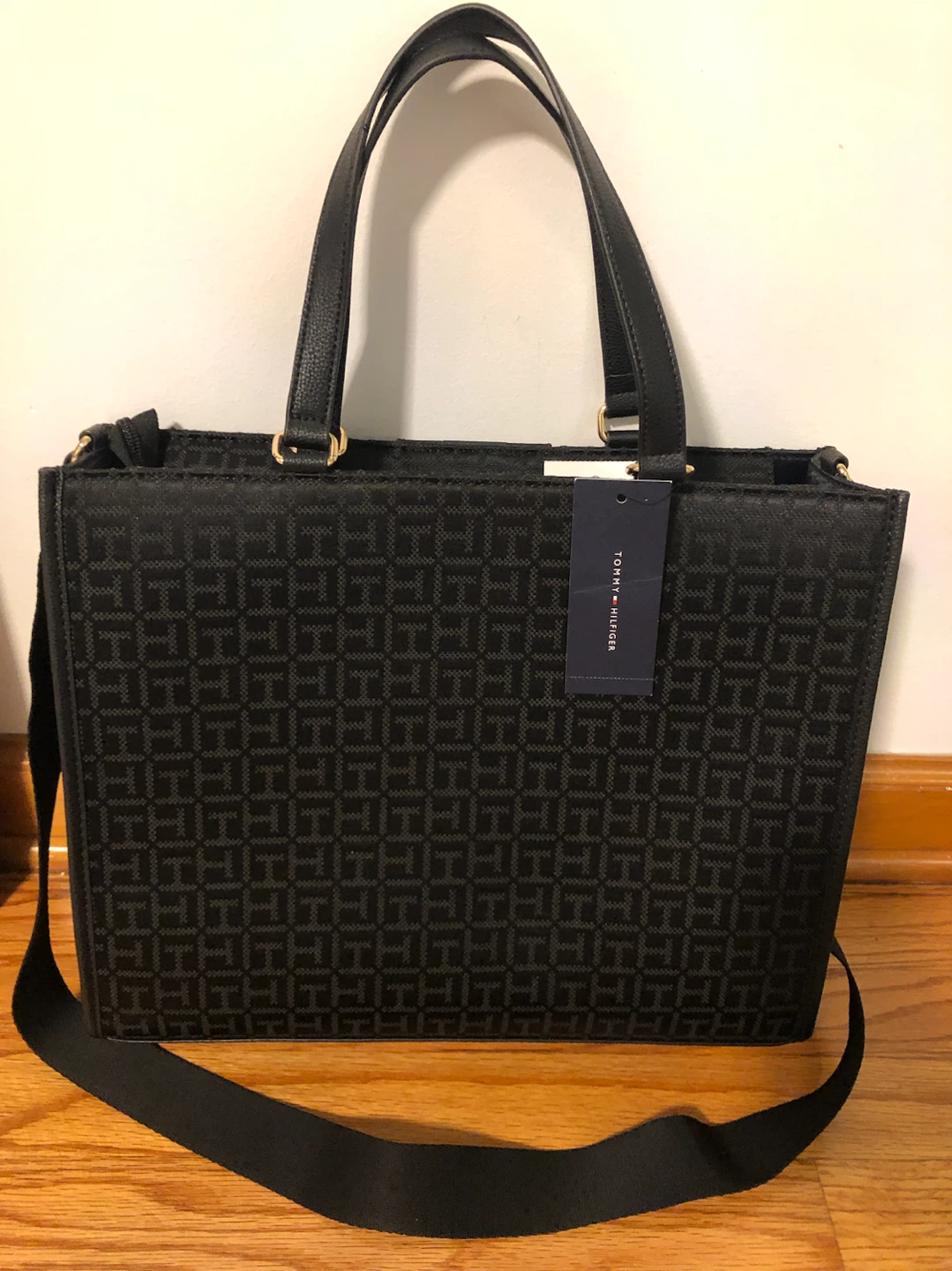 Tommy Hilfiger Black Monogram Tote Bag - photo 2