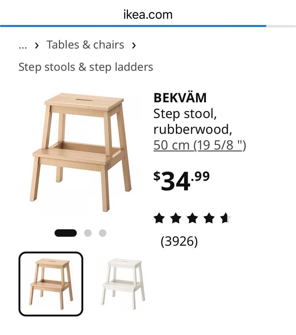 New in box IKEA BEKVÄM Step Stool. Free Parking