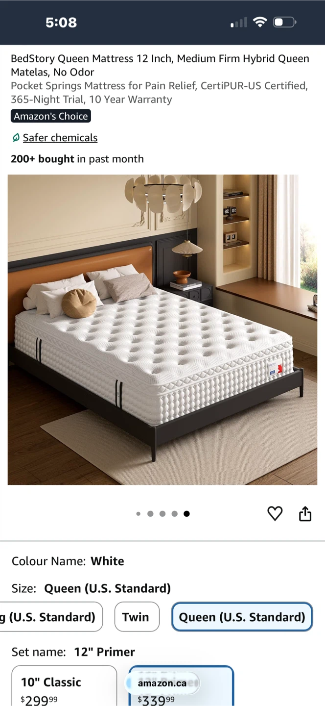 NEW Queen Mattress 12 Inch Medium Firm Hybrid