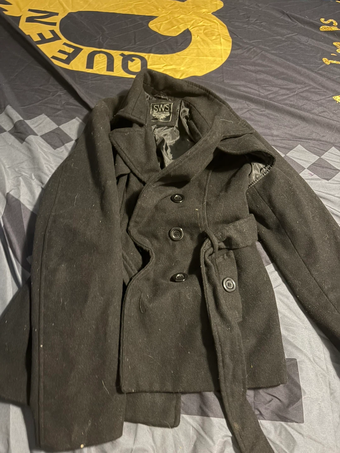 SWS Streetwear Society Black Peacoat