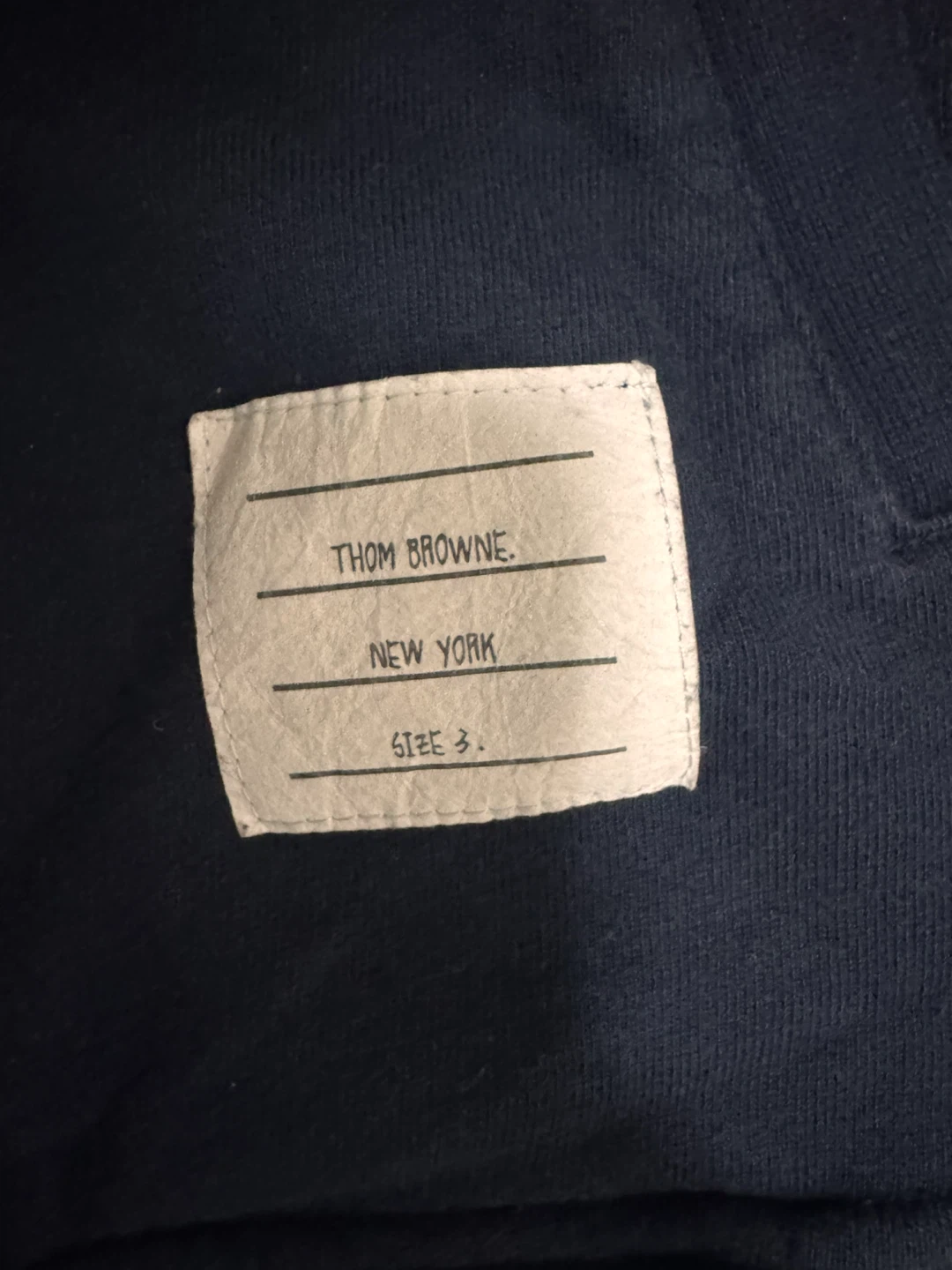 Thom Browne Navy Zip-Up Hoodie - photo 4