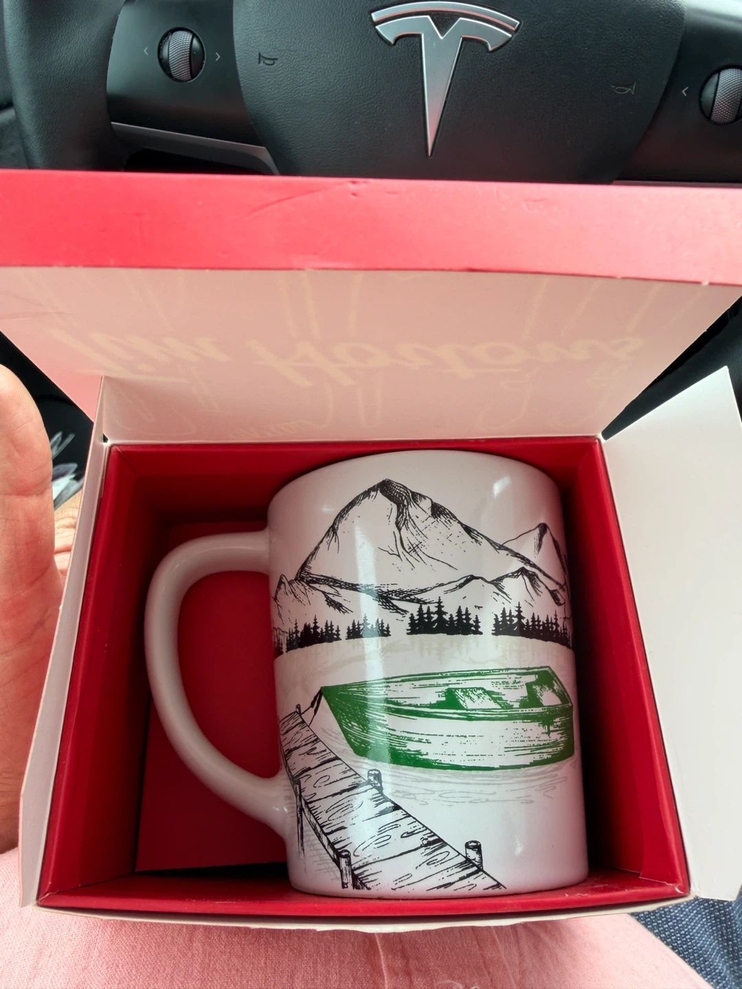 Tim Hortons Mug with Mountain and Boat Scene - photo 2