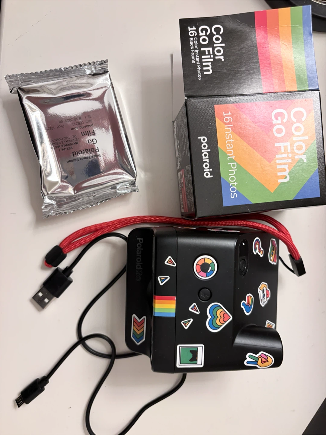 Polaroid Go Camera with 8-Pack Black Frame Film