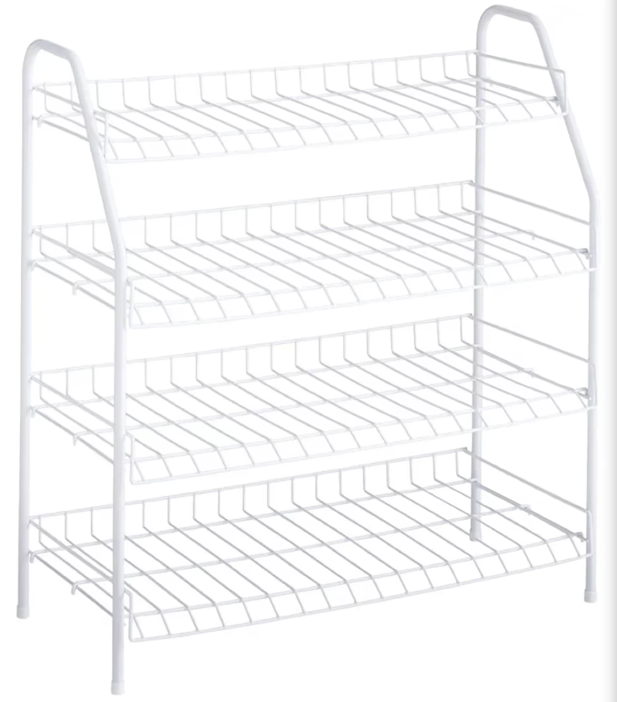 Rubbermaid 4-Tier White Shoe Shelf