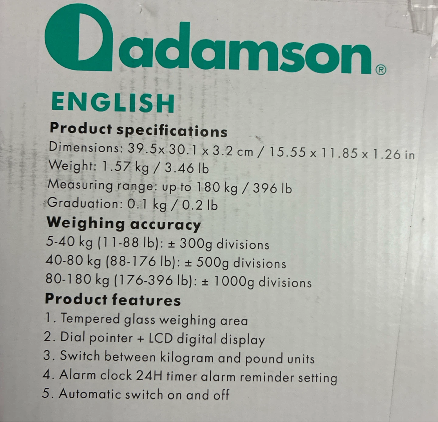 New Adamson Hybrid Bathroom Scale - photo 2