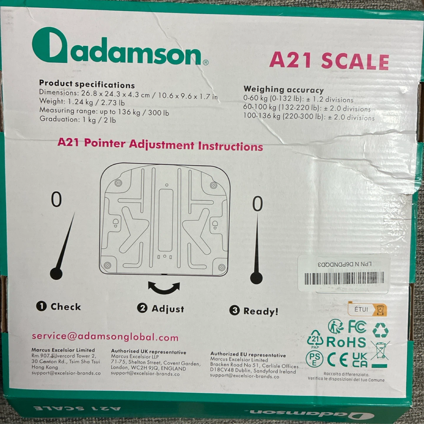 New Adamson A21 Pointer Scale - photo 2